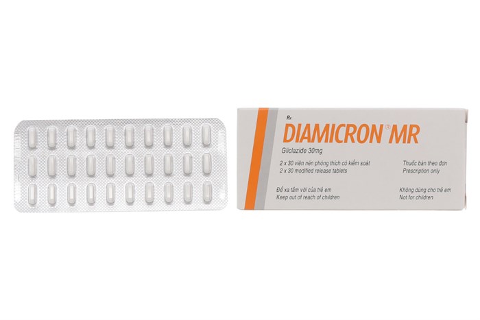Diamicron MR 30mg hộp 2 vỉ x 30 viên Servier