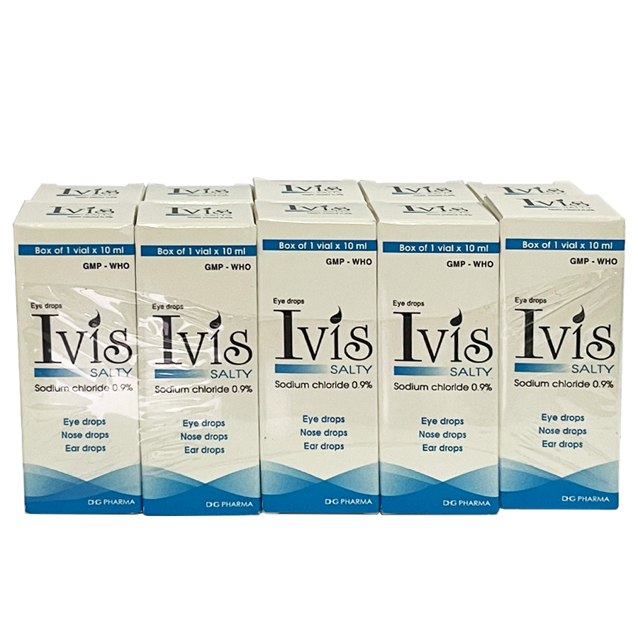 Efticol Natri Clorid 0.9% nhỏ mắt cọc 10 lọ x 10ml DP 3/2