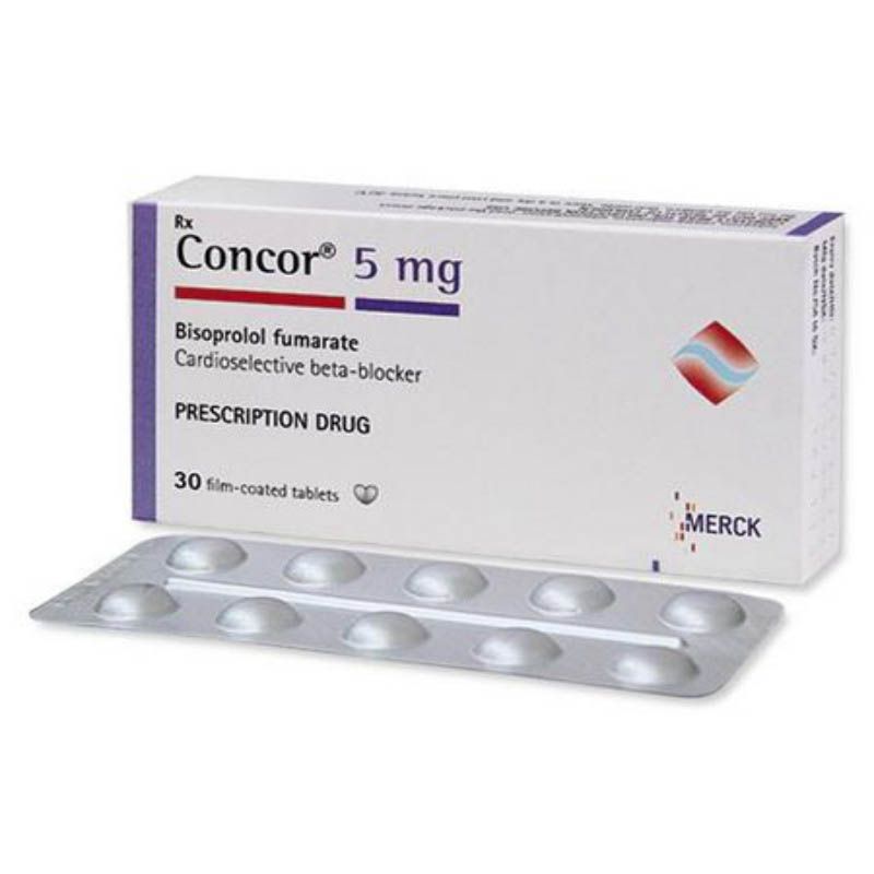 Concor Bisoprolol 5mg hộp 3 vỉ x 10 viên nén Merck